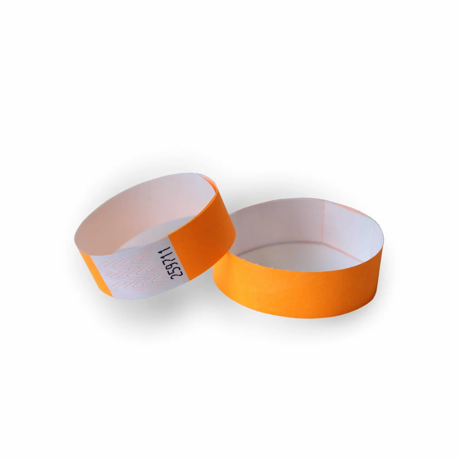 MP - Tyvek Pulseras 1000 unidades para Eventos, Color Naranja