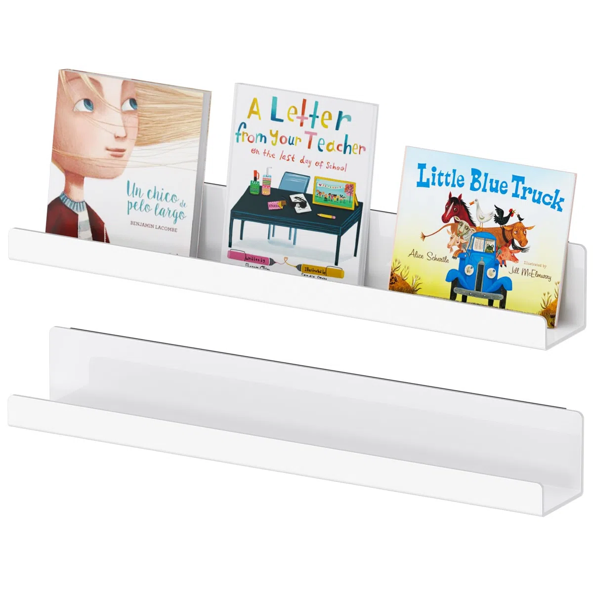 Estante magnético para libros para pizarra blanca, estante de exhibición de libros acrílico reutilizable con fuerte capacidad de absorción, soporte magnético para libros para aula,