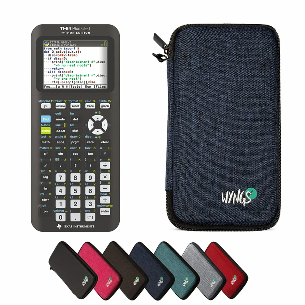CALCUSO Paquete Básico Azul con Calculadora Grafica TI-84 Plus CE-T Python Edition