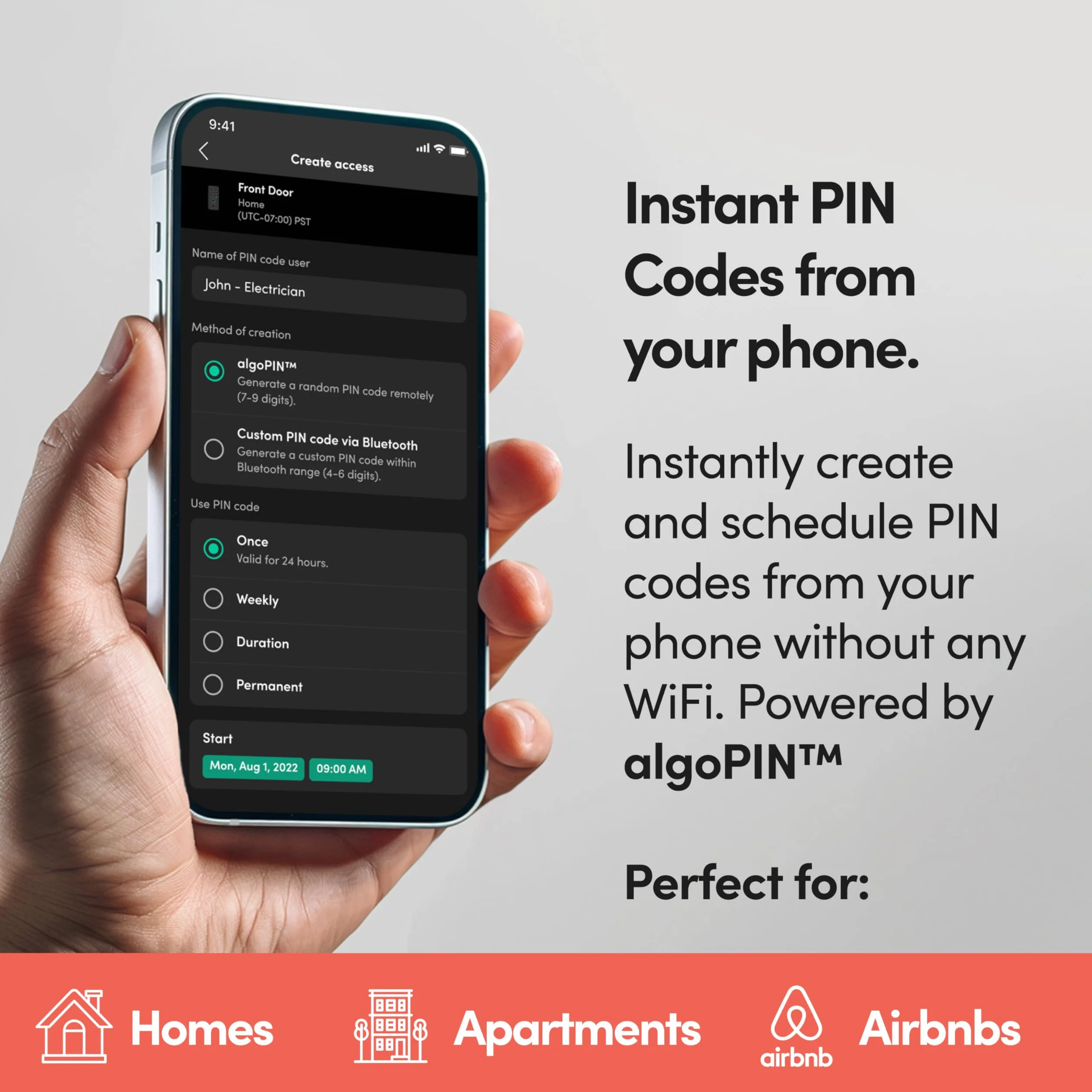 igloohome Caja de seguridad inteligente impermeable con códigos PIN sin conexión y control de aplicación Bluetooth