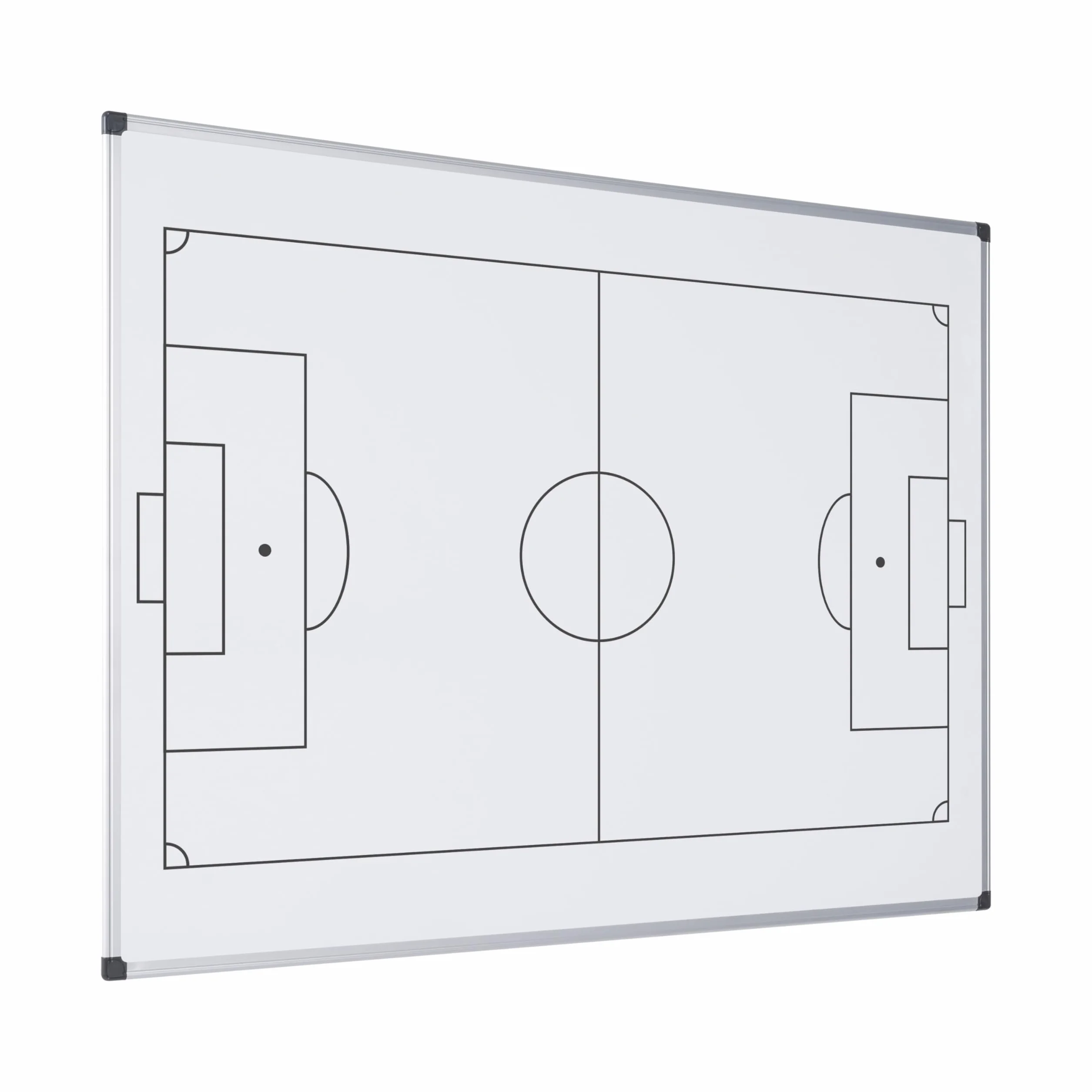 Bi-Office Maya Pizarra magnética de fútbol impresa - 600x900mm - Superficie de acero lacado con marco de aluminio