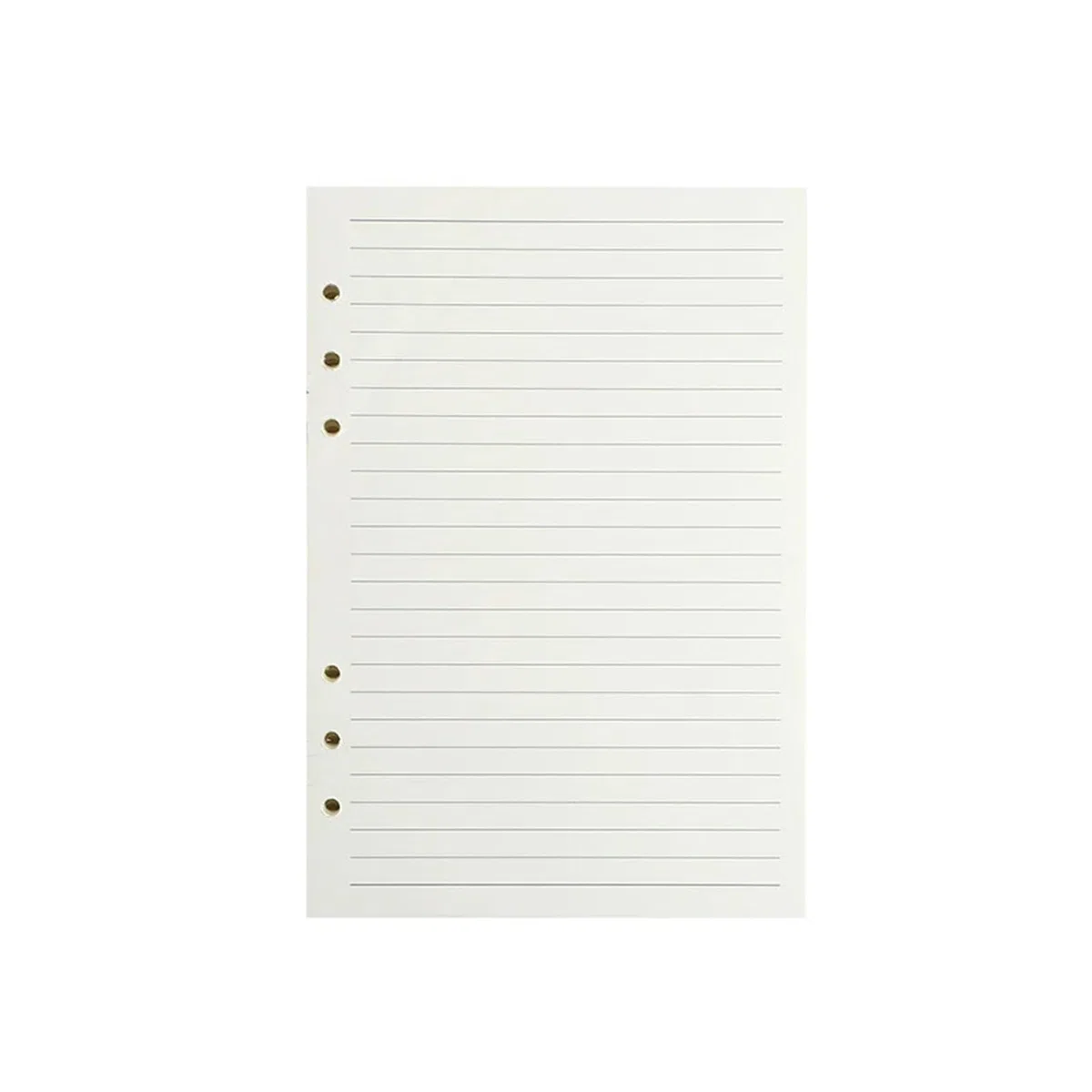Cuaderno Espiral Recambio de cuaderno de hojas sueltas A5, A6 y A7, carpeta espiral, línea interior, cuadrícula en blanco, papel interior, papelería(A6 line)