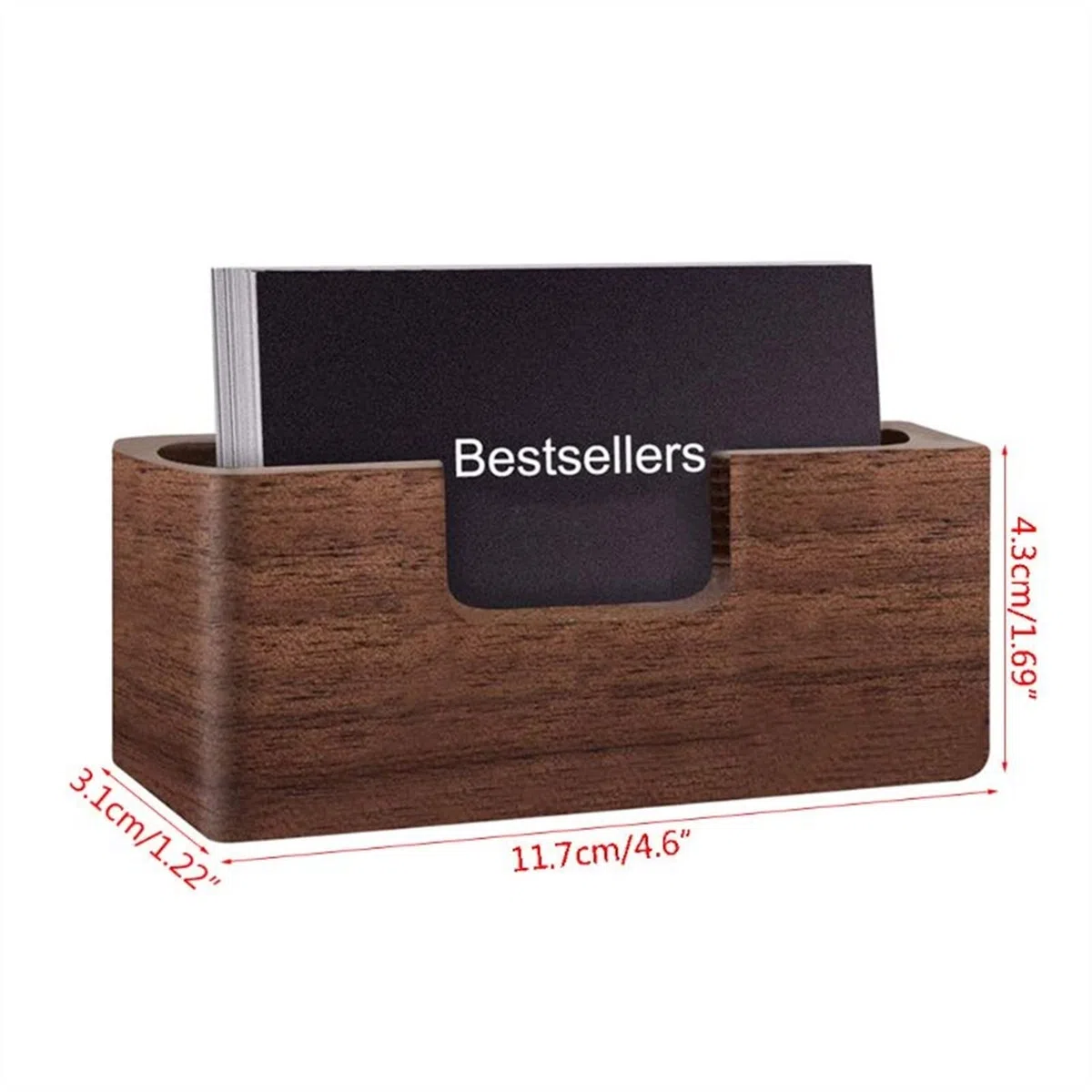 Tarjetero para Hombre Tarjetero profesional de madera for tarjetas de visita, tarjetero de mesa, práctico y duradero, tarjetero for tarjetas de visita Organizador de Tarjetas de Visita
