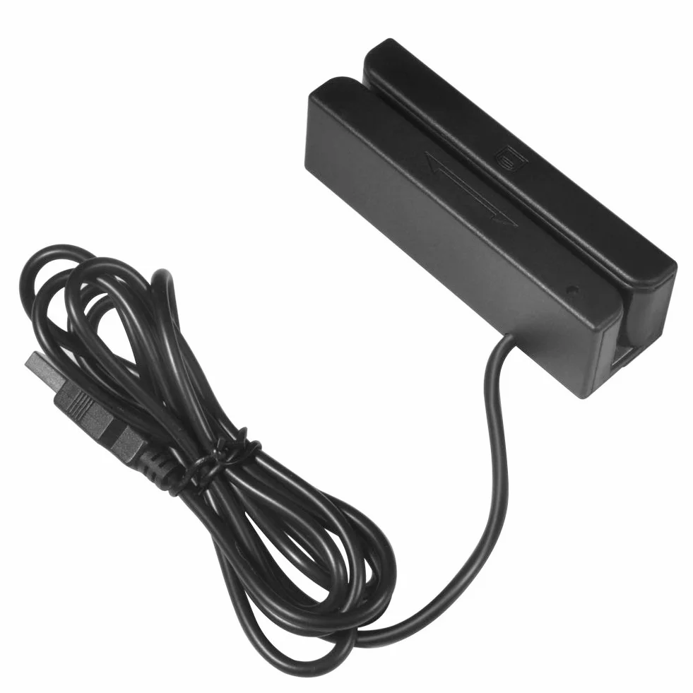 Nikou Lector de Tarjetas de crédito USB MSR580 3 Pistas Mini mag Hi-Co Swiper