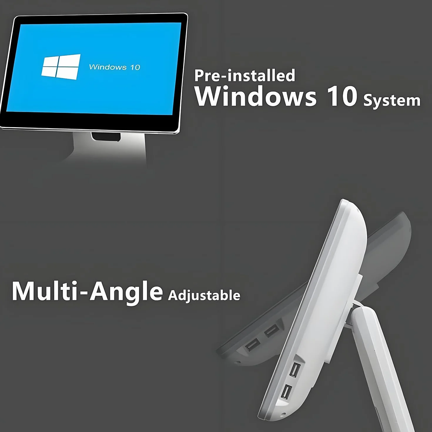 TPV con Pantalla táctil de 15,6 Pulgadas, Caja registradora Inteligente con Pantalla táctil, Sistemas operativo Windows 10, Ideal para restaurantes y Negocios