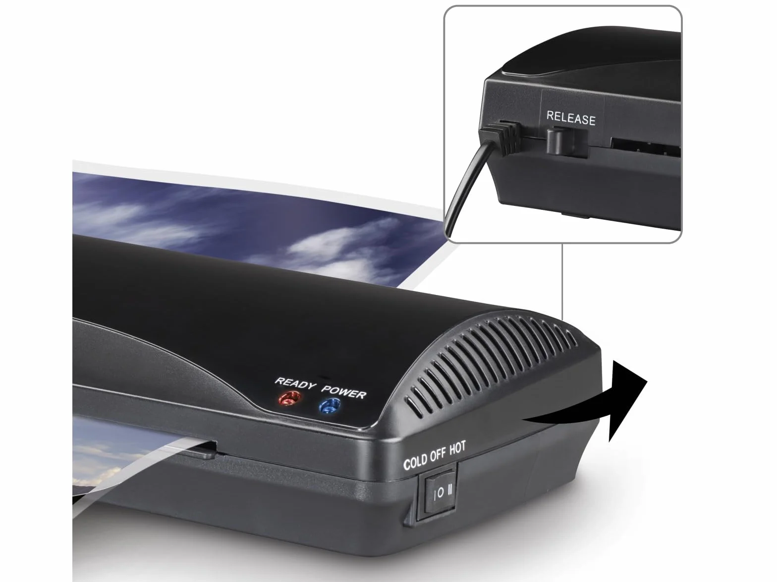 Hama Plastificadora Home & Office A4 Laminadora Caliente y Fría 2 Rodillos 250 mm/min Negro