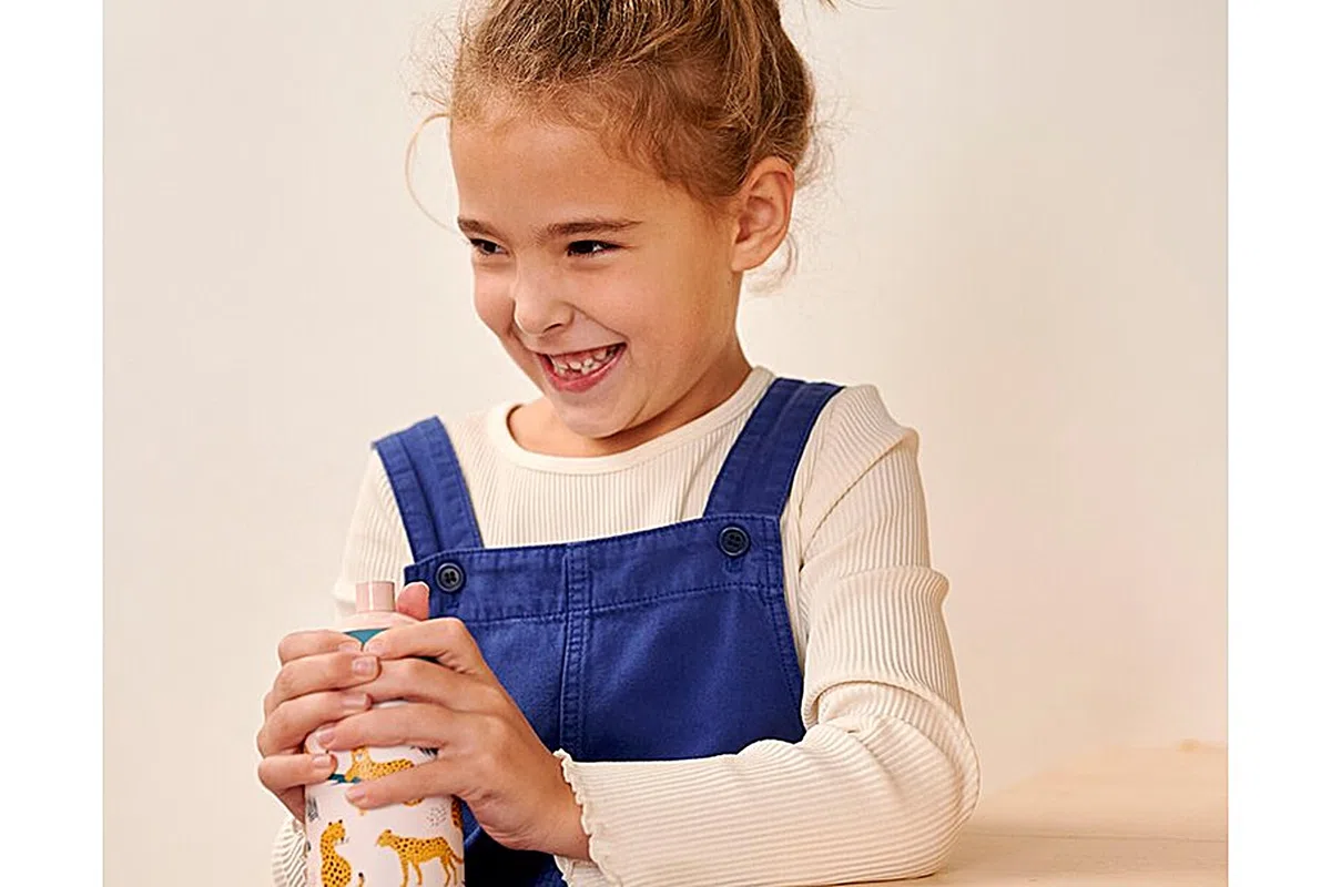 Mepal - Set de Almuerzo Campus - Fiambrera para Niños con Botella Pop-up - para el Colegio o para Llevar - Sin BPA - 400 ml + 750 ml - Dino