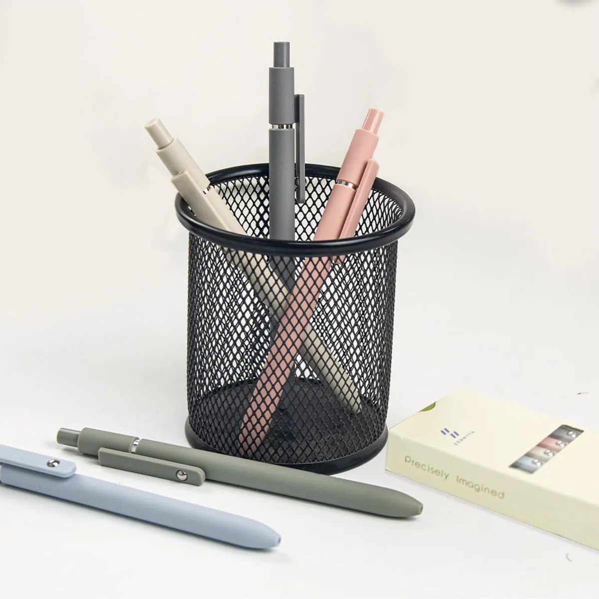 ACEES Bolígrafos de gel, 5 bolígrafos de tinta negra de punta fina de 0,5 mm con escritura suave, bolígrafos de secado rápido para diario, bolígrafos bonitos y estéticos, suministros escolares de