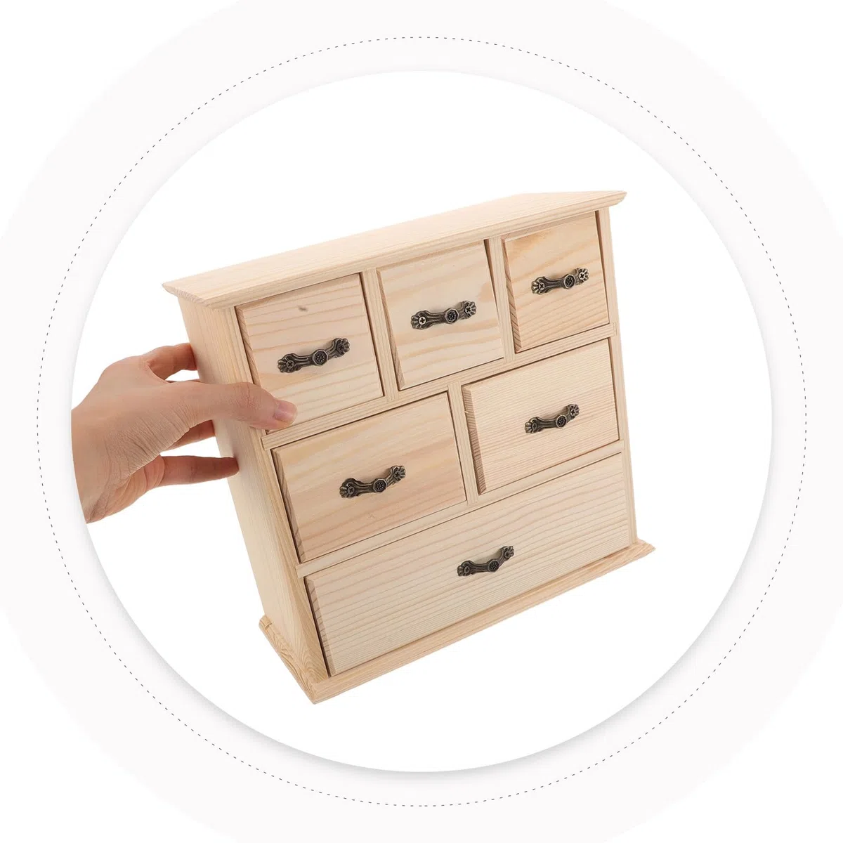 Cabilock Organizador de Escritorio de Madera Natural con Compacto y Versátil para Papelería Accesorios y Almacenamiento de Oficina el Escritorio