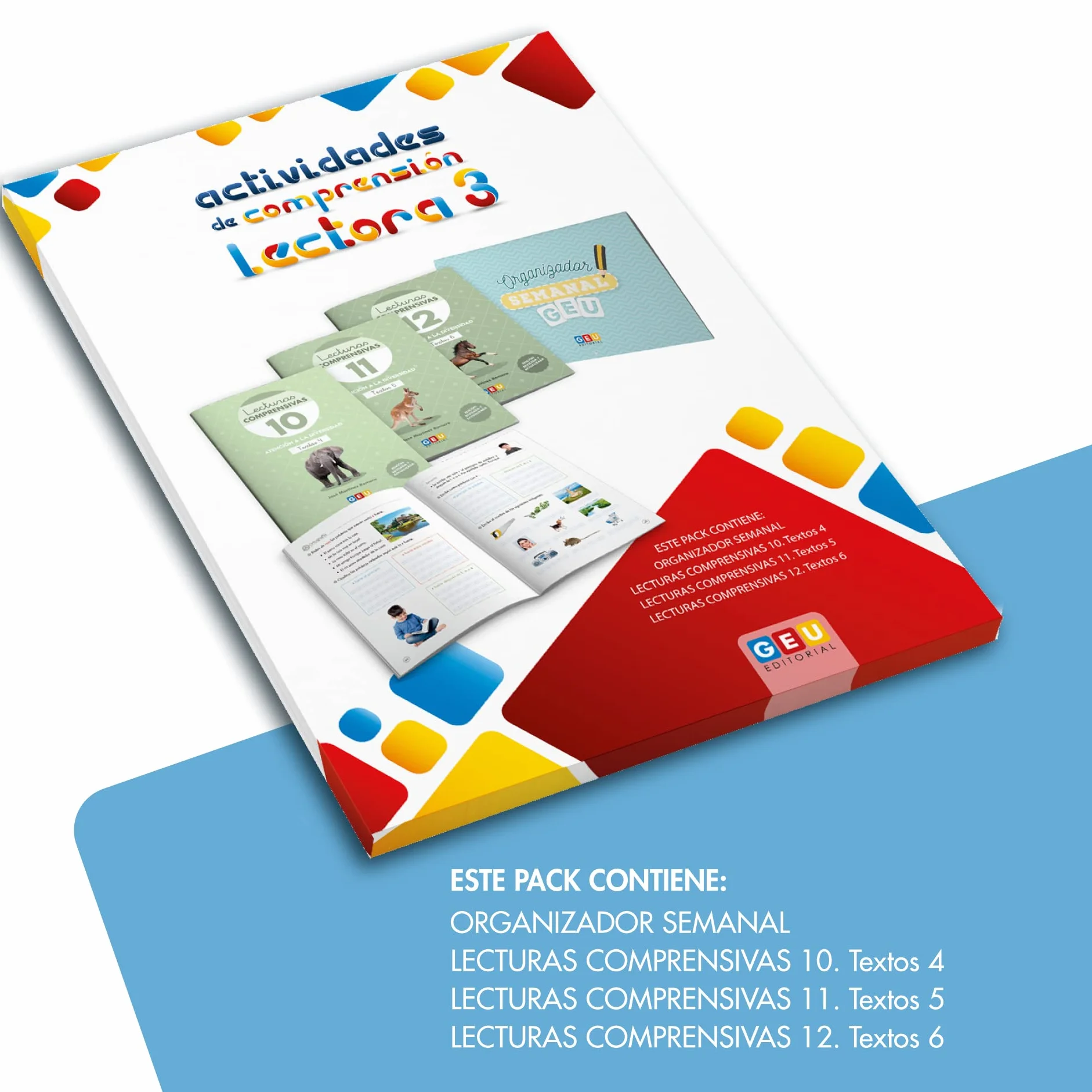 Comprensión Lectora 3 Primaria Pack Lecturas Comprensivas 10 11 12 GEU
