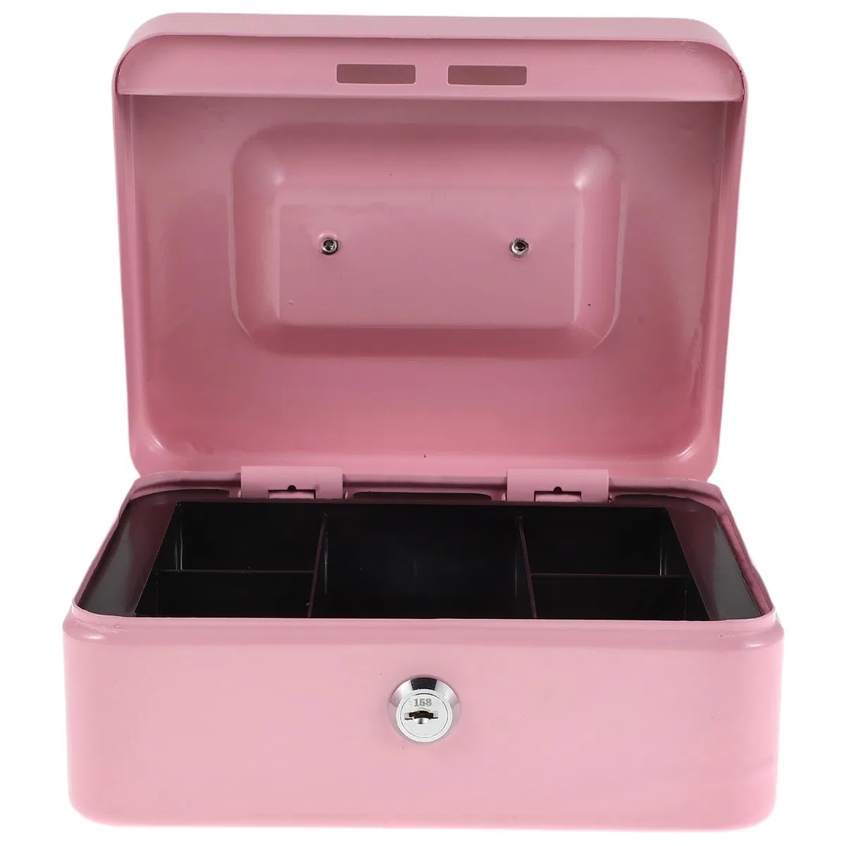 PRETYZOOM Caja de Almacenamiento Segura con Cerradura para Objetos Personales Bandeja de Dinero para Oficina y Viajes Color Rosa