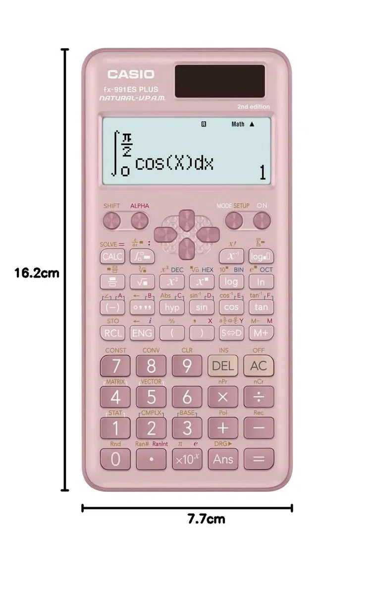 Casio Pink Scientific FX 991ESPLUS2PKWDT - Calculadora no programable (10 + 2 dígitos, 417 Funciones)