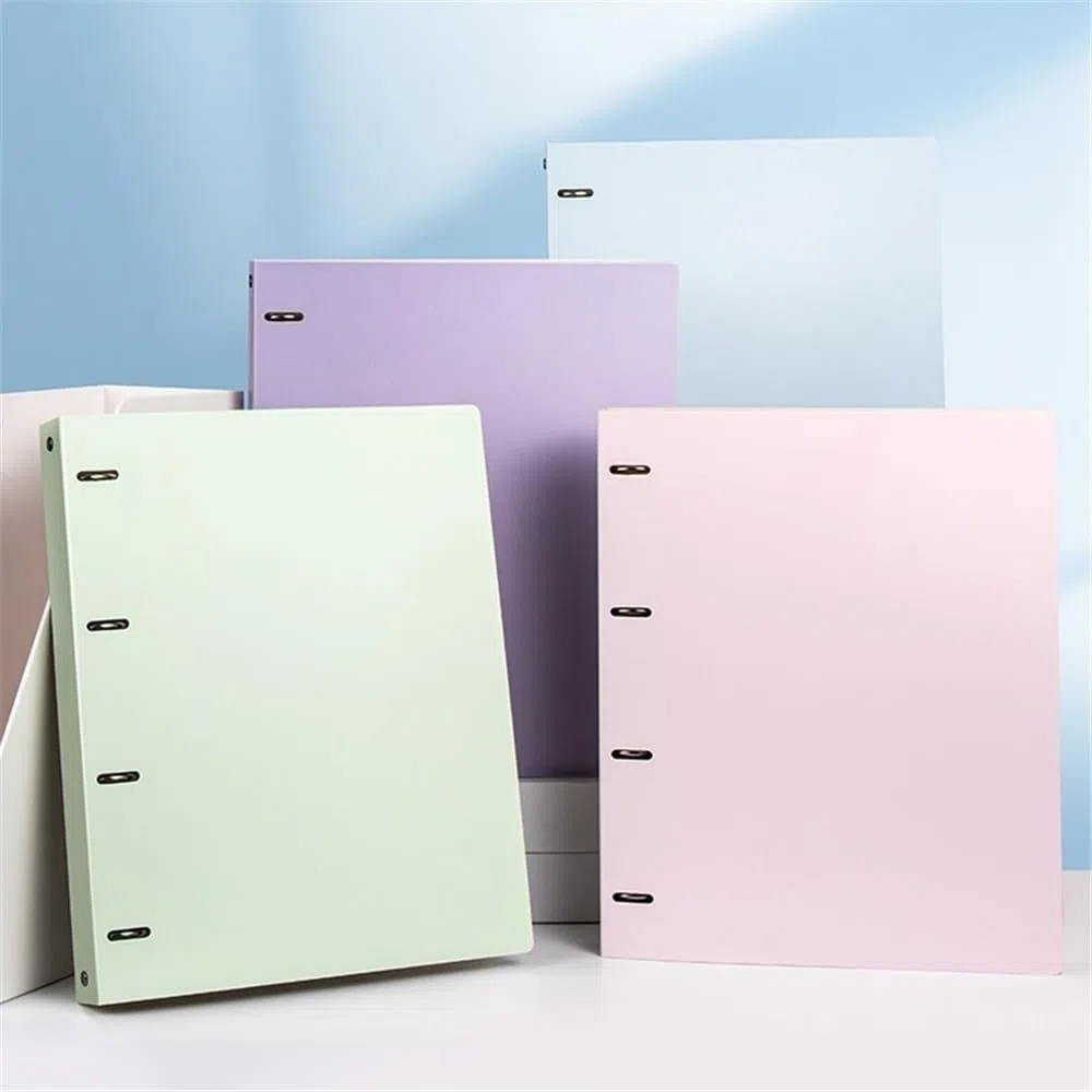 Carpeta Carpeta Perforada A4 de PP con Cuatro Agujeros, Organizador Archivos información for la Escuela y Oficina, 5 Unidades Chaquetas de Archivo(Pink)