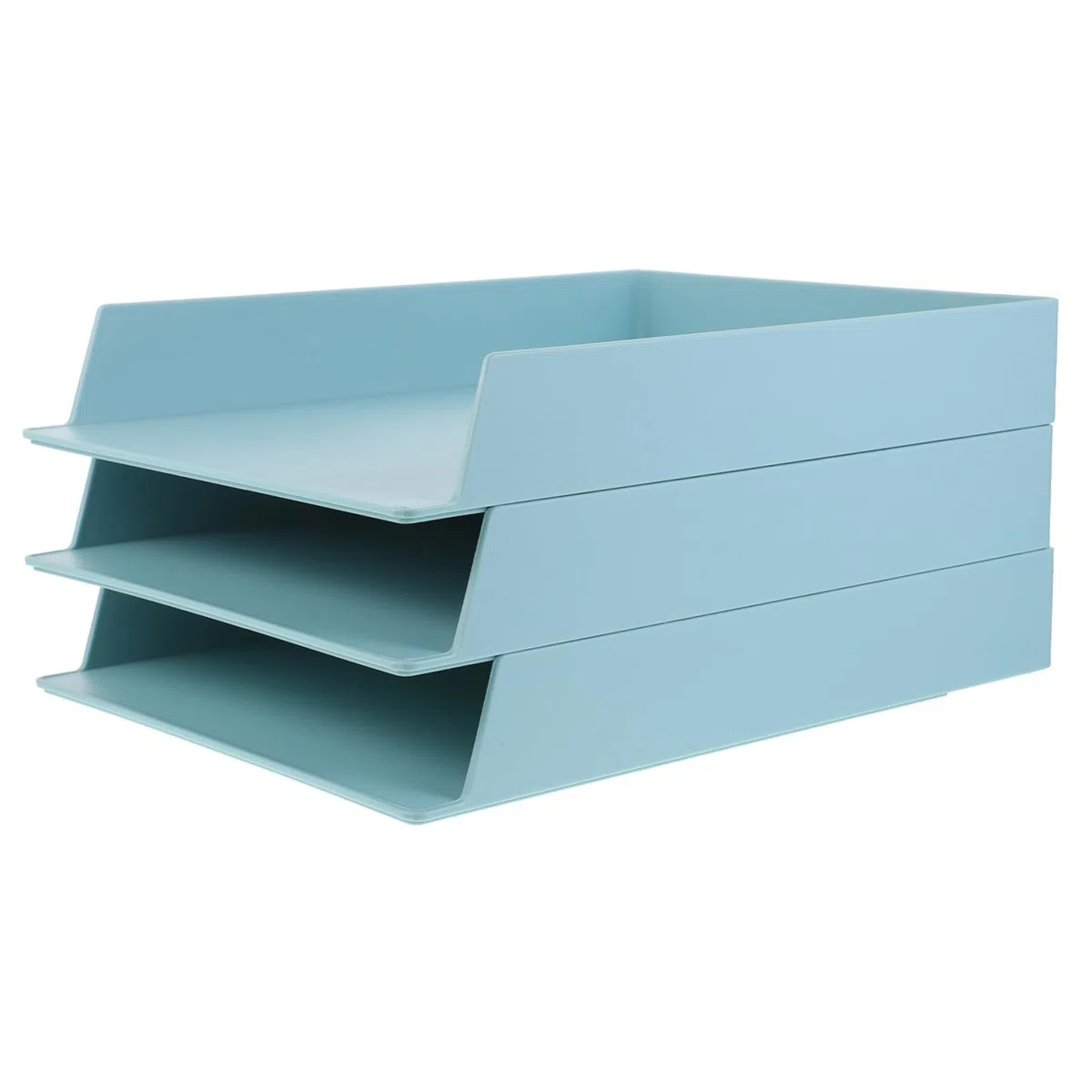 Tofficu Caja de Almacenamiento de Archivos Decoracion Colegio A4 Apilable | Abs Verde, Gran Capacidad y Diseño Ligero, Uso en Oficina y Dormitorio, Paquete de 3 Piezas