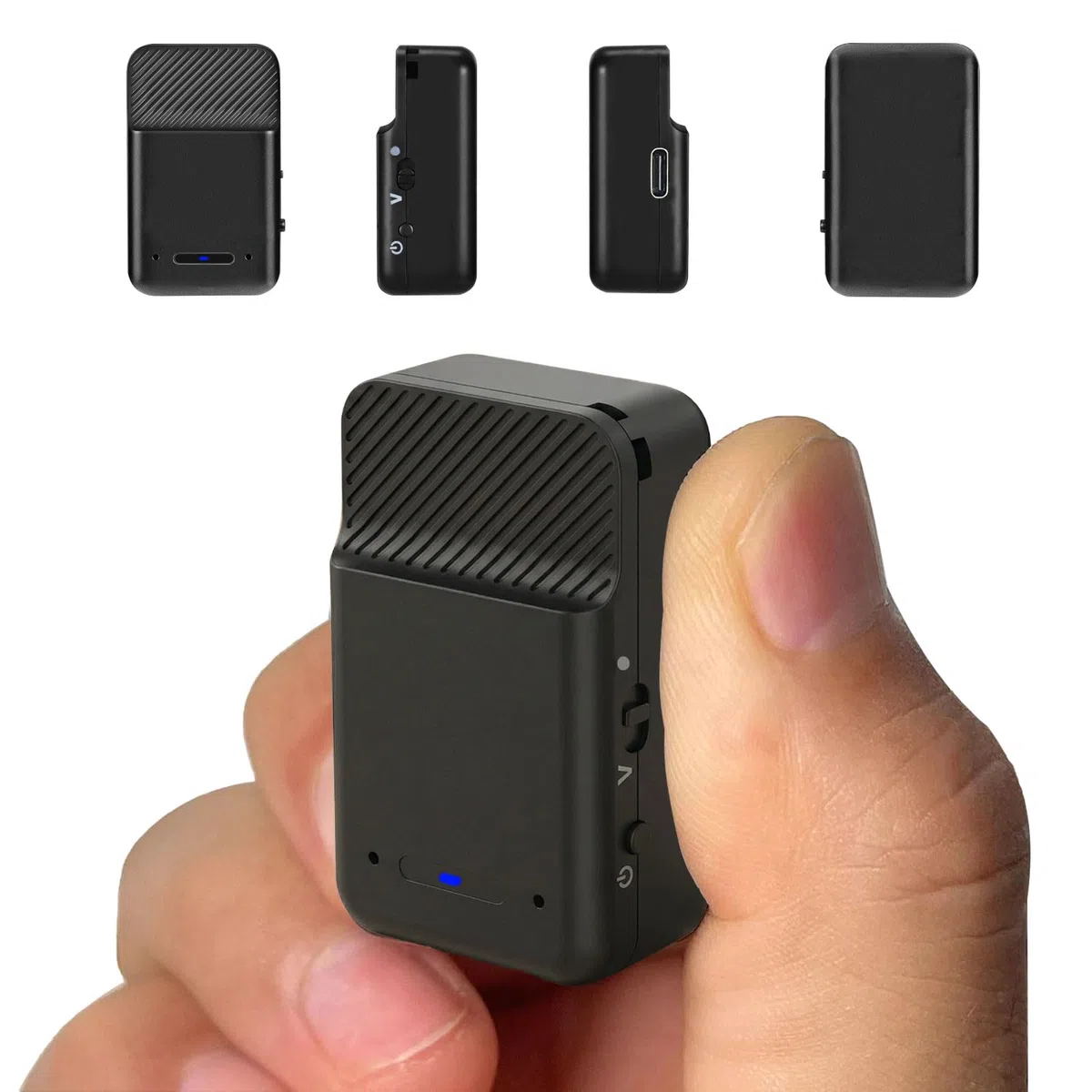 Grabadora de voz de tamaño pulgar de 64 GB, dispositivo de grabación mini y oculto, batería de 600 mAh (20 días en espera), grabadora activada por voz con reducción de ruido para reuniones
