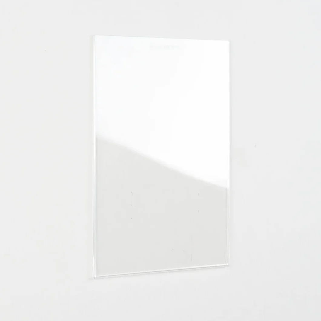 Soporte de Pared Metacrilato A4 Vertical para Carteles, Expositor Adhesivo Doble Cara, Acrílico Transparente (5 unidades)