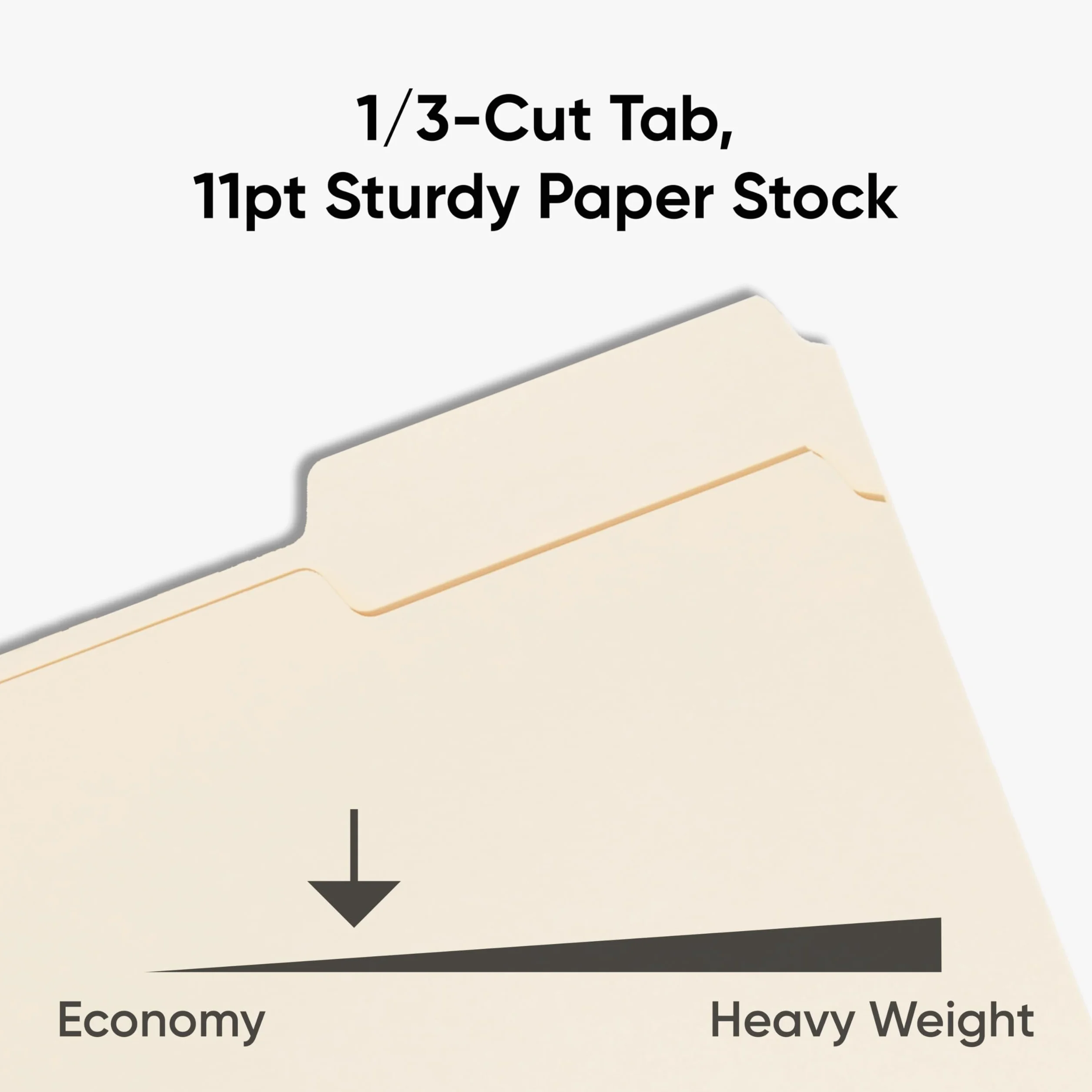 Smead Manila carpeta, 1/3-cut Tab, tamaño carta, Manila, 100 por caja