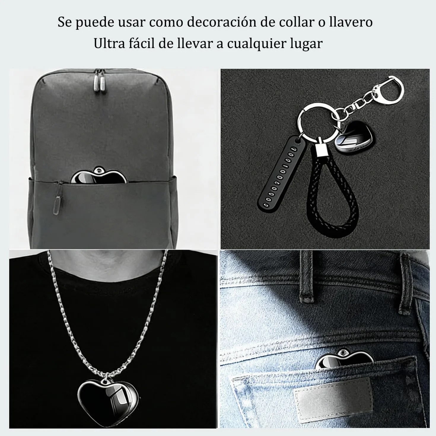 Mini Grabadora de Voz Oculta con Auriculares Digitales para Reuniones Entrevistas