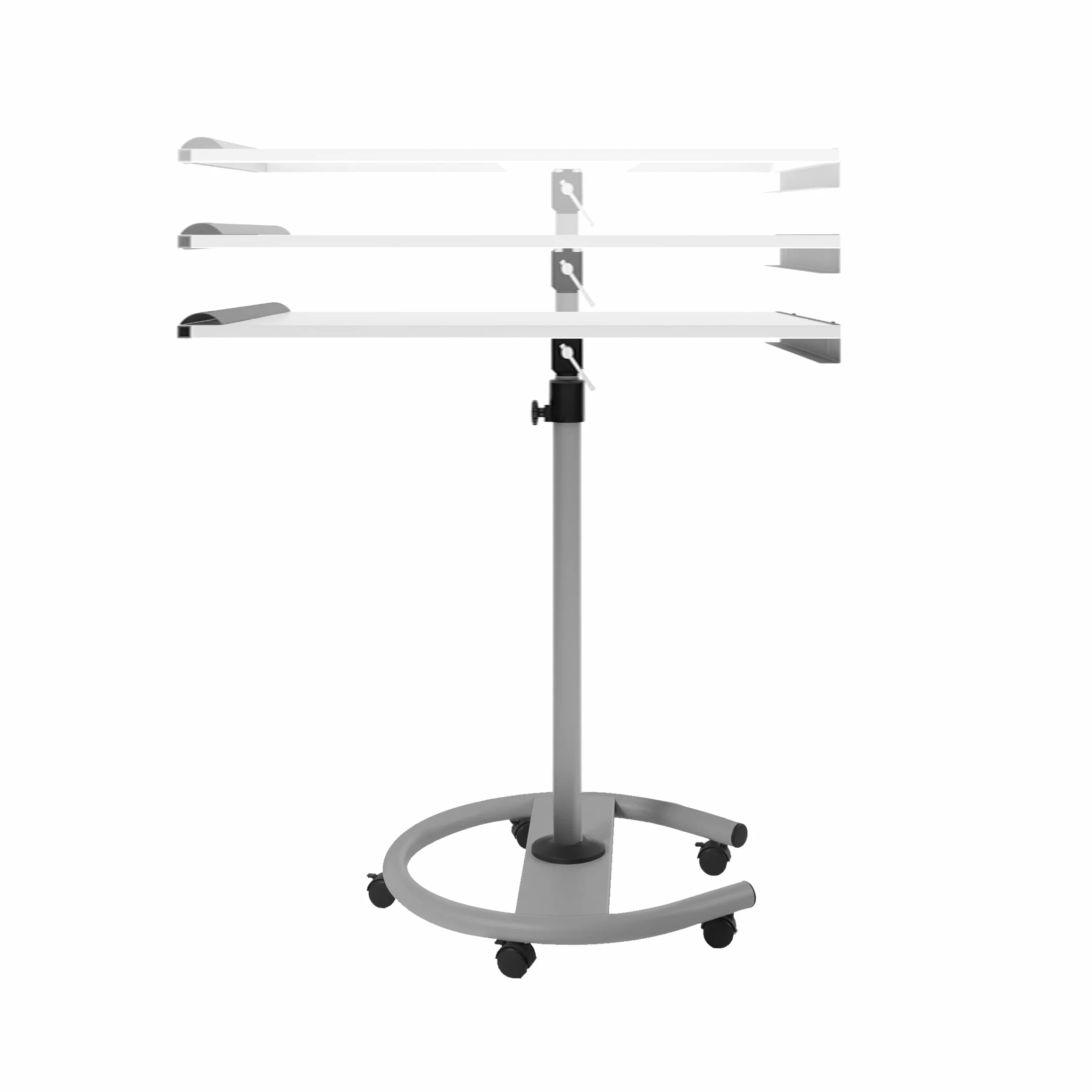 Rocada | Pizarra Magnética con Caballete Móvil y Rotafolios con Ruedas, con Soporte, Altura Regulable e Inclinable en Formato Horizontal | 68 x150-190 x 64cm