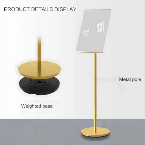 Soporte de póster resistente para acera y exhibición de suelo, soporte duradero para carteles y carteles de espuma