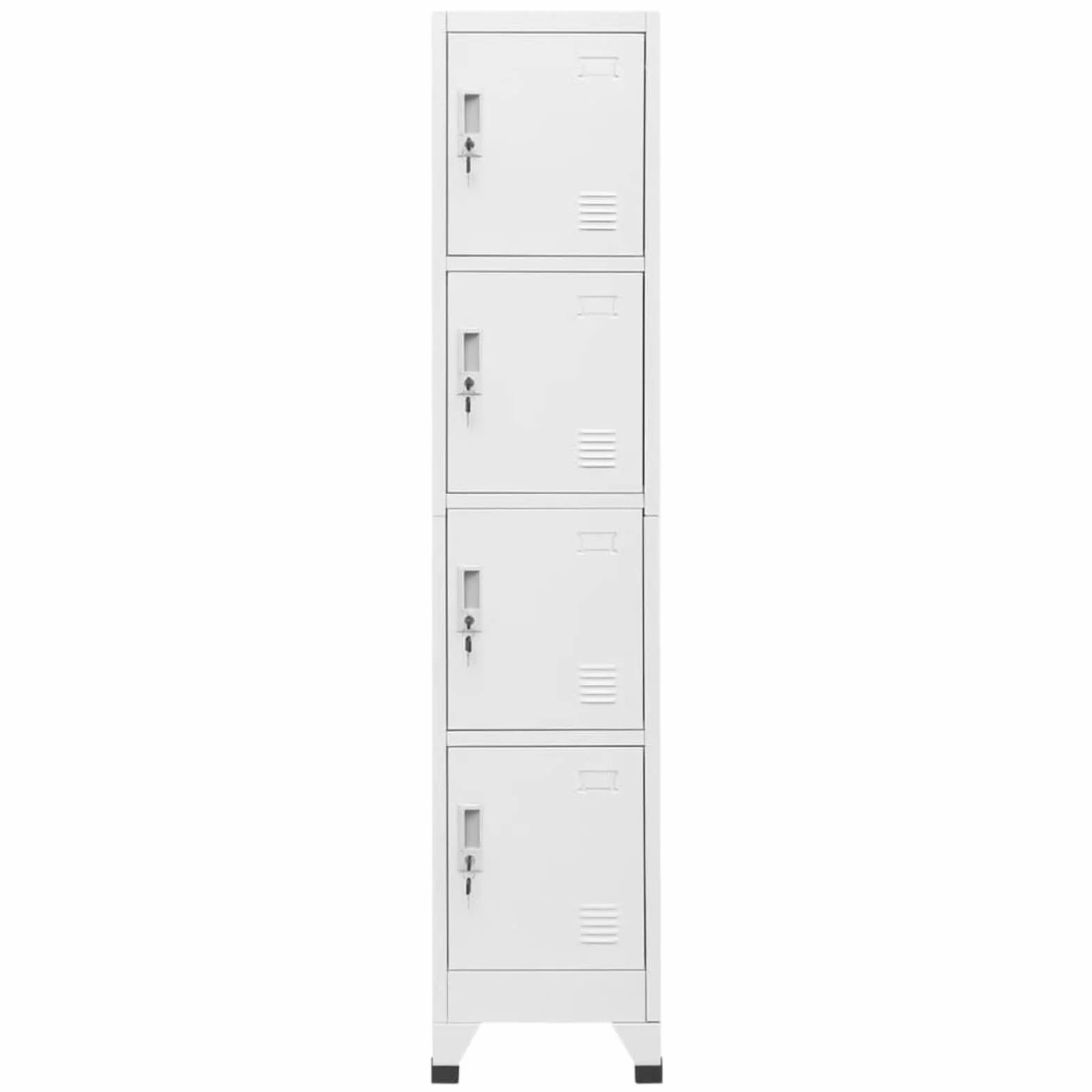 SECOLI Taquilla con cerradura 4 compartimentos 38x45x180 cm acero
