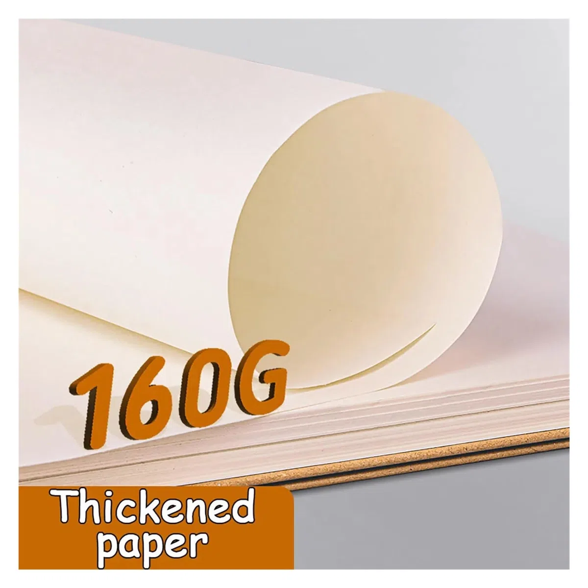 Libreta a5 Cuaderno de bocetos de arte, papel kraft de 160 g/m², espiral, material de oficina, escuela, bloc de notas de dibujo, papelería(8K-top)
