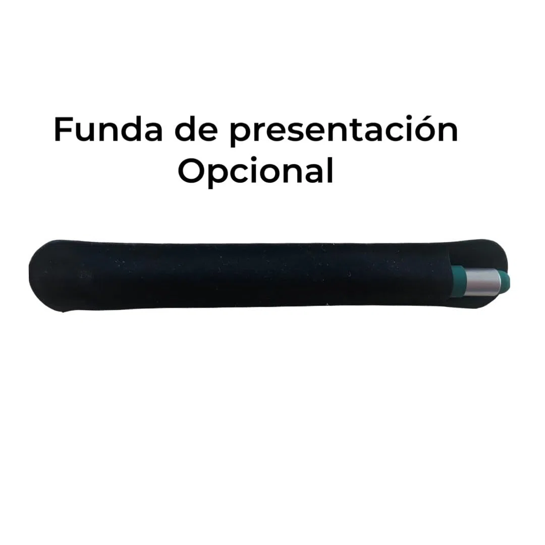 regalo grabado 300 Bolígrafos Personalizados 2 en 1 Metal Bambú Láser | Grabado hasta 2 líneas, puntero táctil, tinta jumbo azul, funda antelina opcional, uso: publicidad empresarial