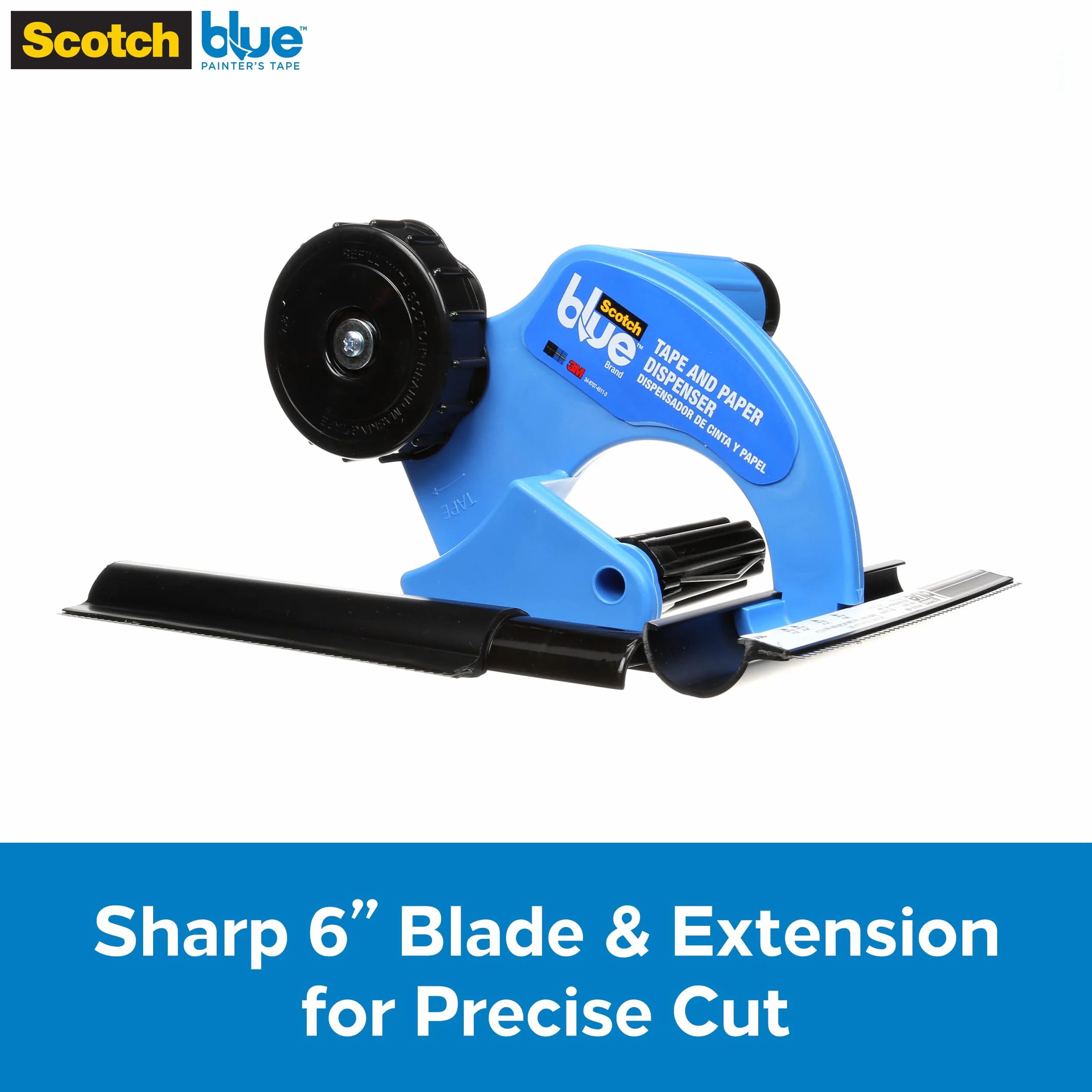 ScotchBlue M1000 Dispensador de Cinta y Papel de Enmascarar - Para usar en ventanas, puertas, bañeras y otras superficies - Protege las superficies de salpicaduras de pintura