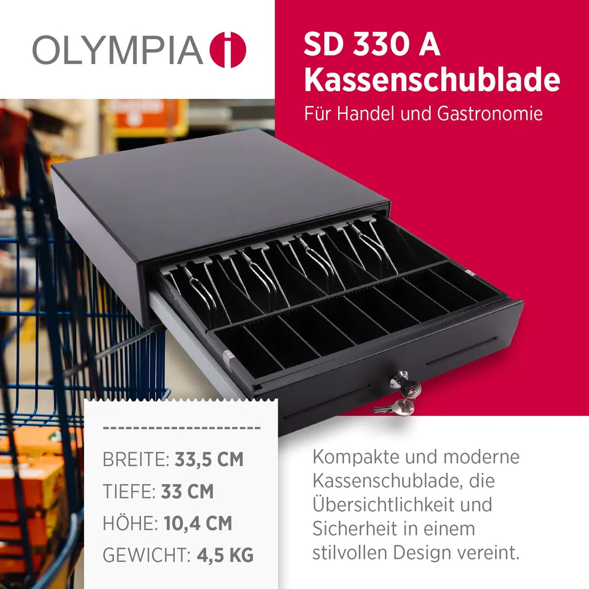 OLYMPIA cajón de Efectivo SD 330A