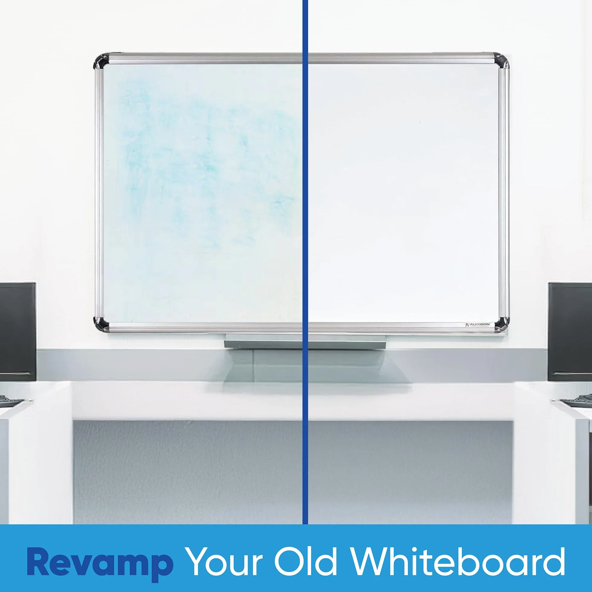Vinilo Pizarra Blanca Adhesiva 335x90 cm Rollo Autoadhesivo Antimanchas Borrado en Seco