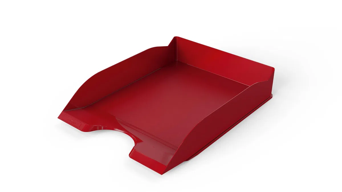 Durable Basic 1701674080 - Bandeja para Cartas (tamaño A4, 6 Unidades), Color Rojo