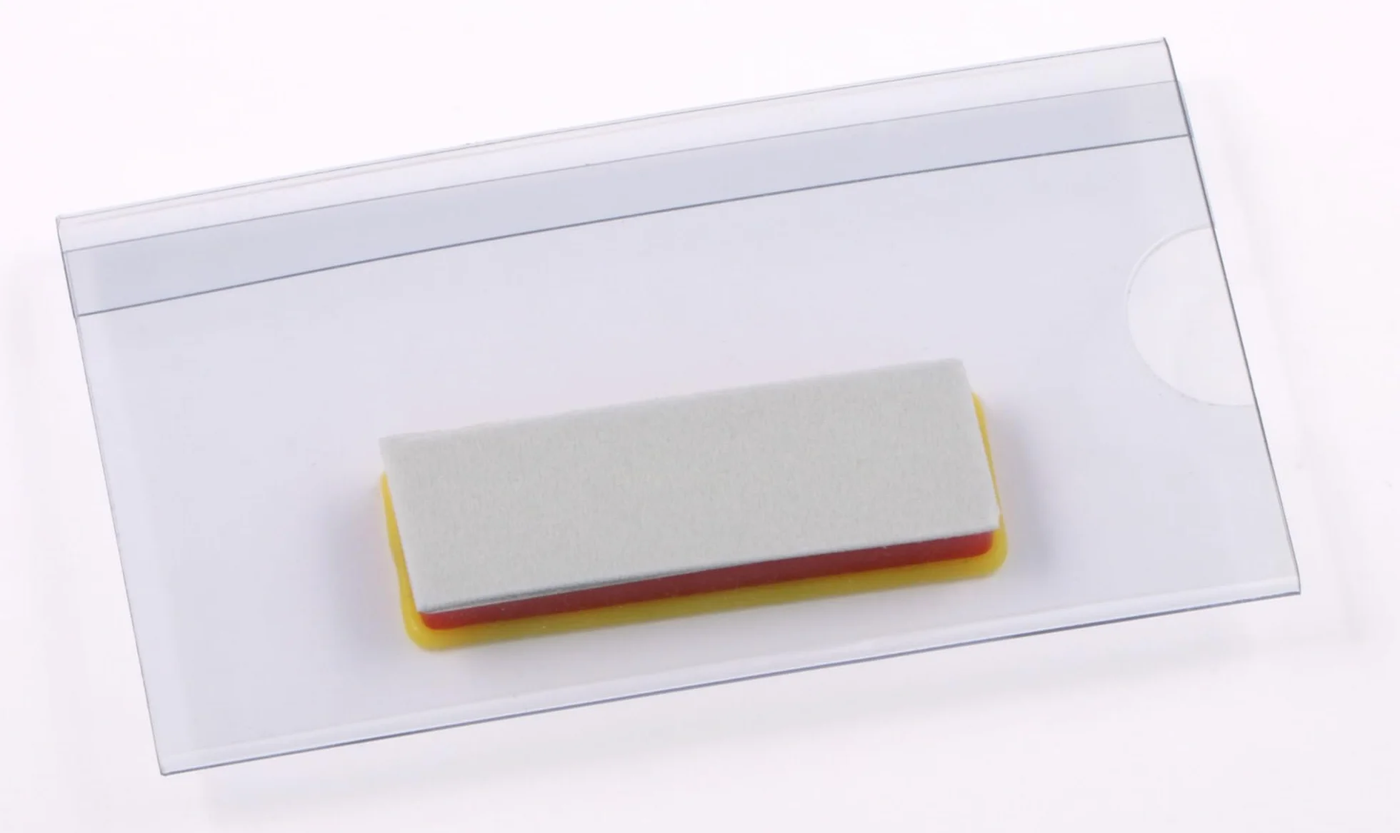 OPUS 2 121267 - Soporte magnético para insignia, 75 x 40 mm, transparente, 24 unidades