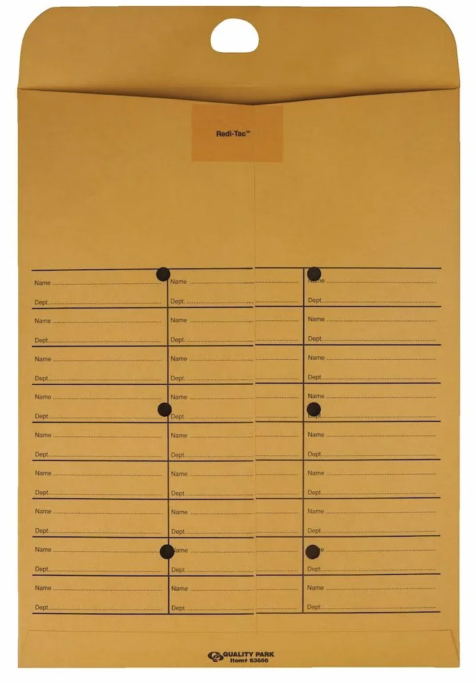 Quality Park 63666 - Sobres de oficina (2 caras, estilo Redi-Tac, color marrón, 10 x 13, 100 por caja)