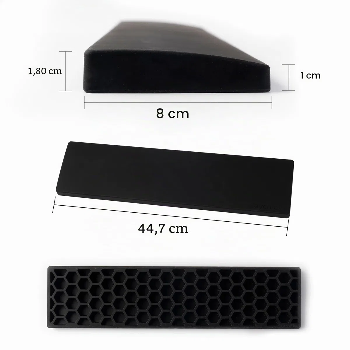 Keychron Reposamanos de silicona para K10 Pro / K10 Max / Q6 / Q6 Pro / V6 - Negro