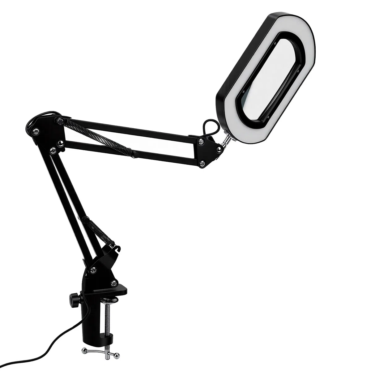 ASHATA Lupa Cuadrada 15X con Luz Alimentada por USB Brillo Ajustable para Reparaciones Pasatiempos Manualidades 5 Ajustes de Temperatura