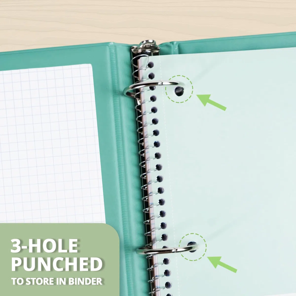 ONAVIA Cuaderno de espiral de una sola materia rayada, paquete de 20, papel cuadriculado de 4 x 4, 8 x 10.5, 70 hojas cada uno, cuadernos de aula a granel, color rosa