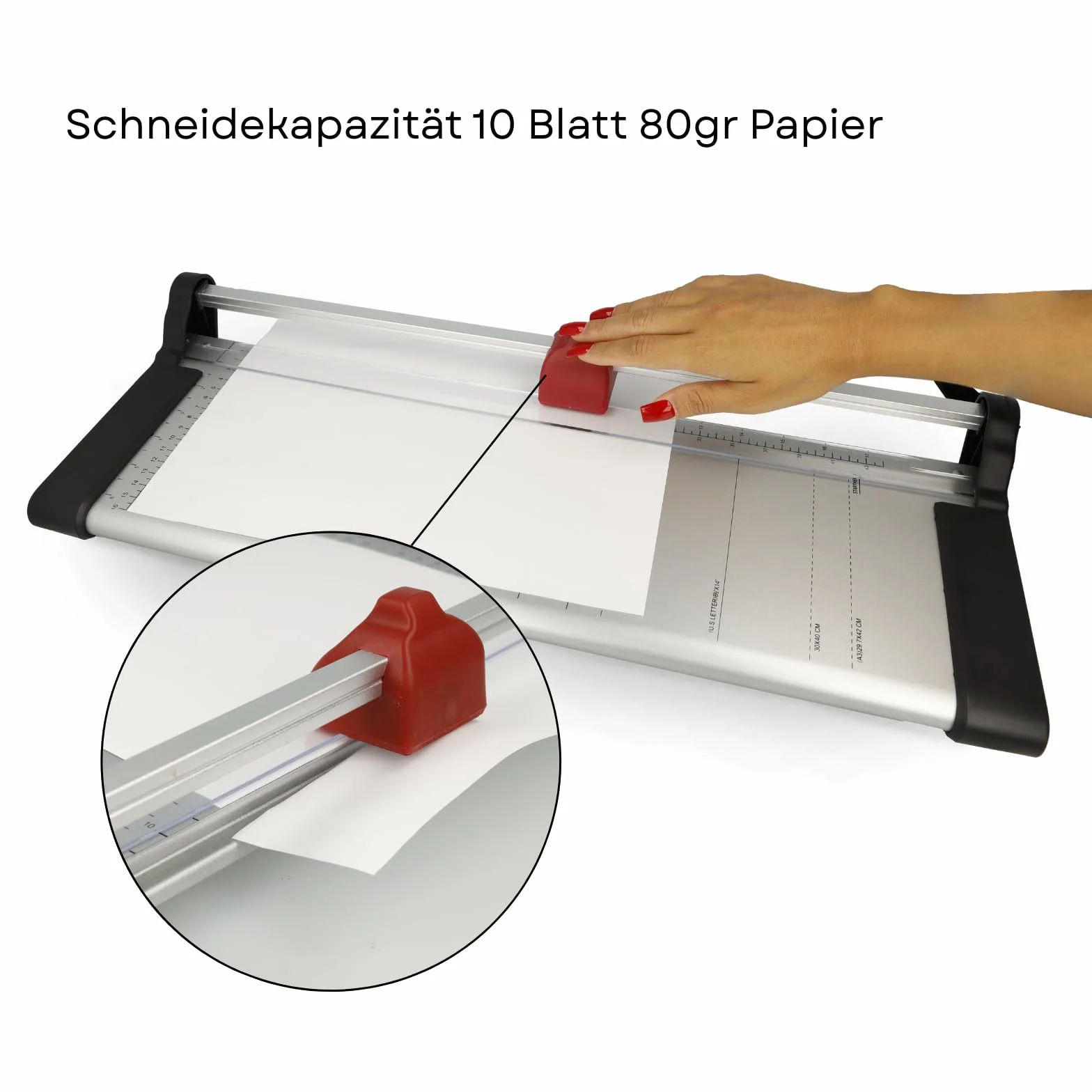 Westcott E-160001 00 - Cortador de papel (A3, para hasta 10 hojas, 44 cm de longitud, perfecto para A3 y formatos más pequeños)