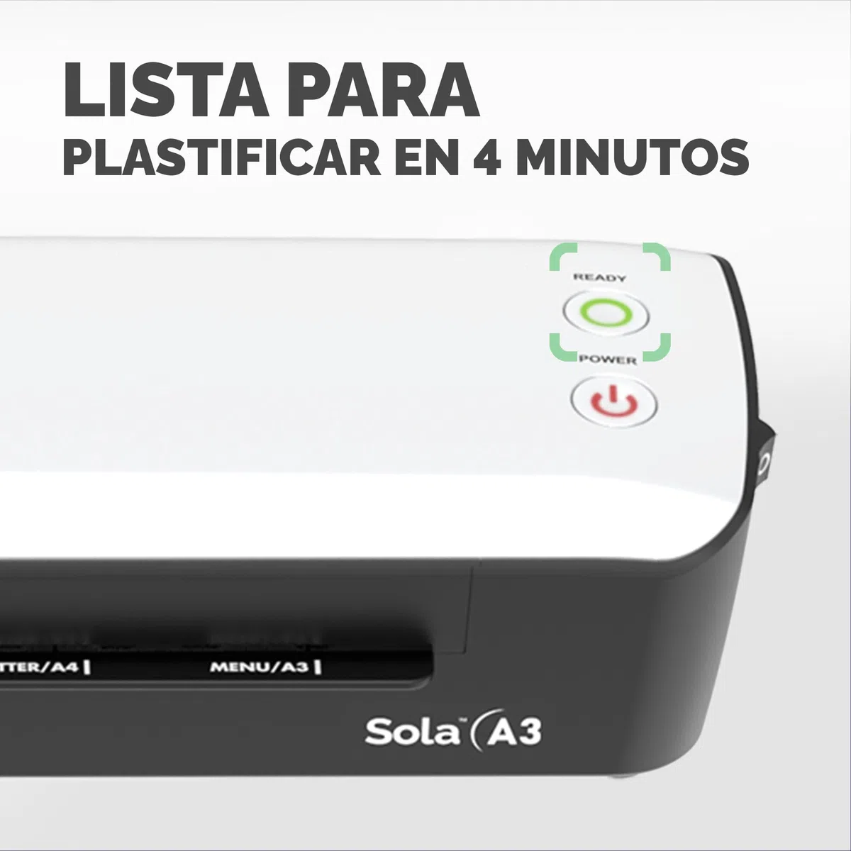 Fellowes Sola A3 - Plastificadora de documentos, para uso ocasional, plastificadora A3 con apagado automático, 80-125 micras, exclusiva Amazon + Pack de 120 fundas de plastificar A4, Acabado brillo
