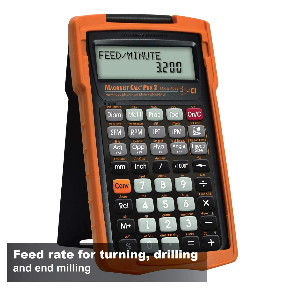 Calculated Industries 4088 Machinist Calc Pro 2 Advanced Machining Calculator | Velocidades y alimentaciones, DOC, LOC y WOC para ajustes de materiales y herramientas | Maquinistas, Setters, Fabricantes de herramientas y troqueles, Propietarios de tiendas