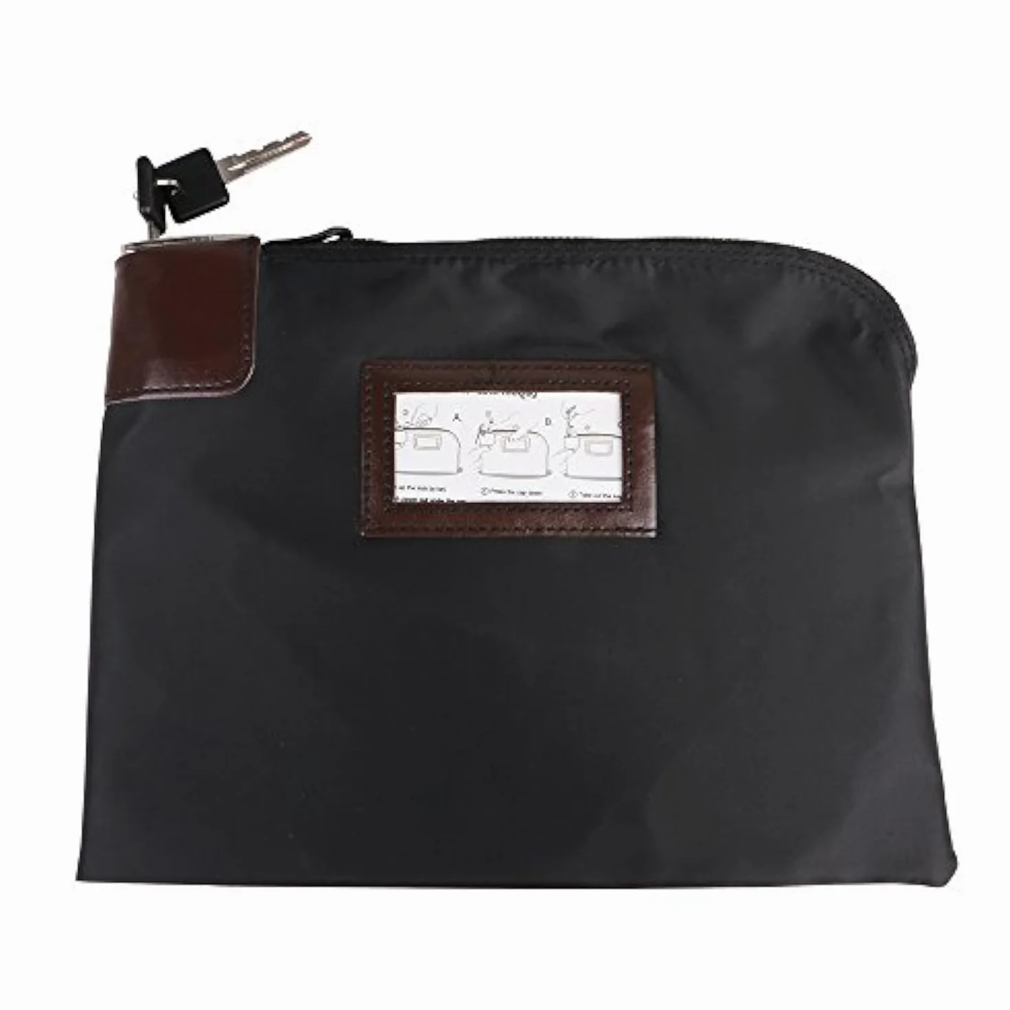 Eagle Bolsa para billetes con cierre de seguridad 27,5 x 20,8 x 3,5 cm negro