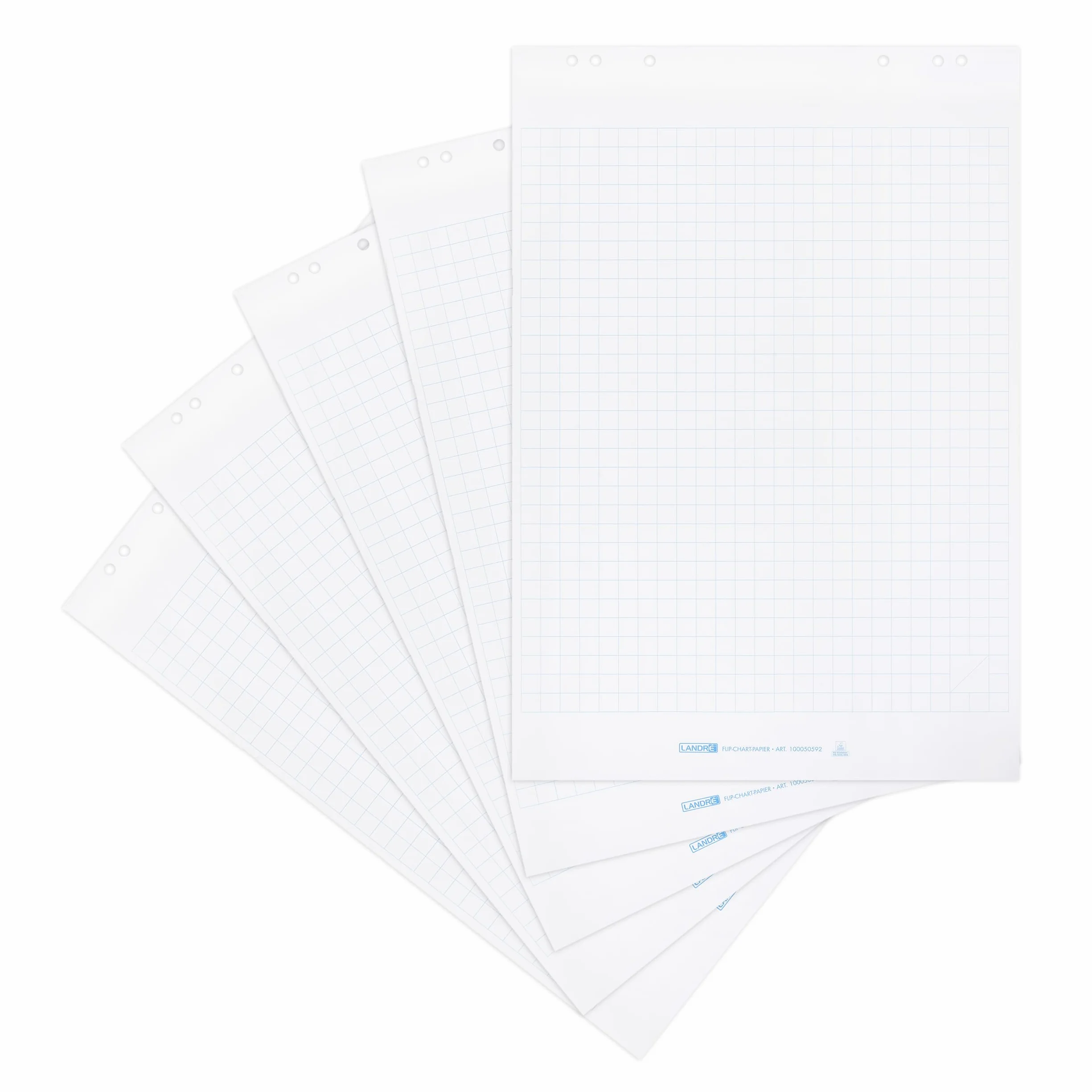 Landre 100050592 - Blocs para rotafolio, 68 x 99 cm, 20 hojas, 80 g/m², 5 unidades
