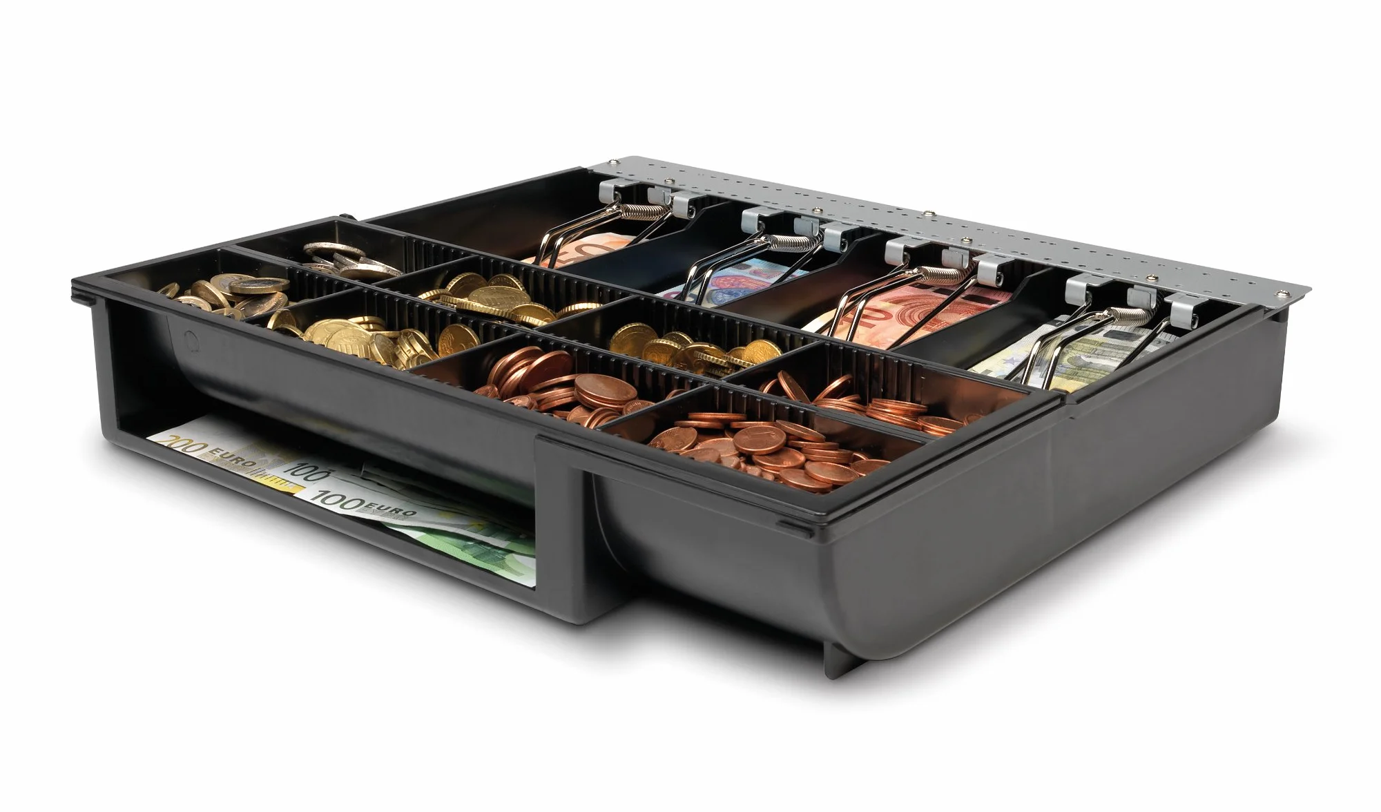 Safescan 4141T1 Gaveta ajustable para cajón portamonedas - 4 apartados para billetes, 8 para monedas - Compatible con SD-4141, HD-4141S