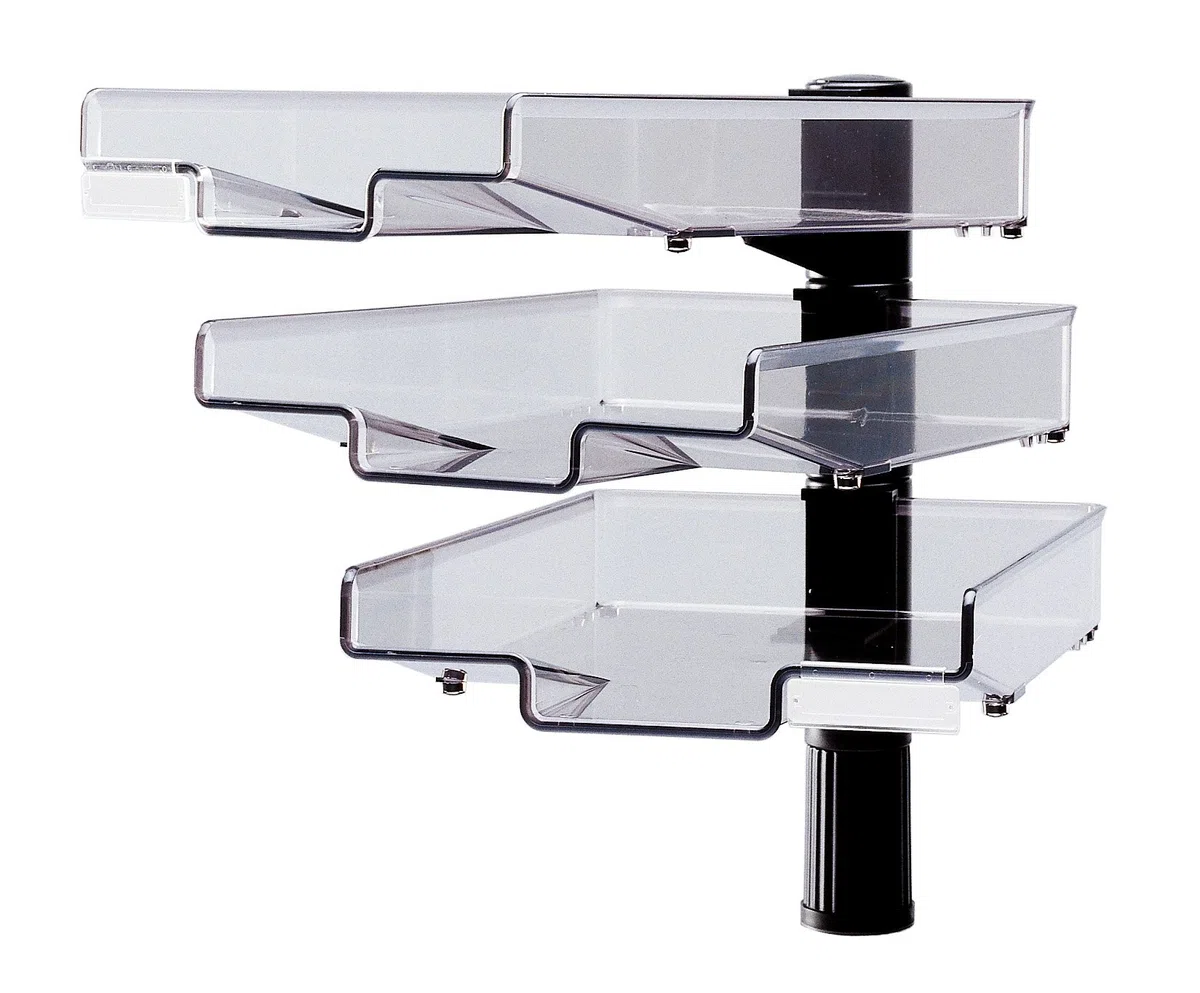 Hansa 5033004 - Soporte organizador de documentos giratorio (410 mm), transparente