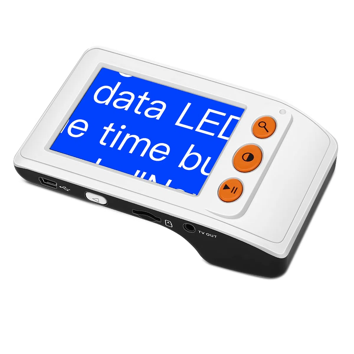 Lupa electrónica de ayuda de lectura con zoom 2X-25X y 8 modos de color, salida AV/TV para baja visión, daltonismo, lectura, escritura, visualización de mapas y libros