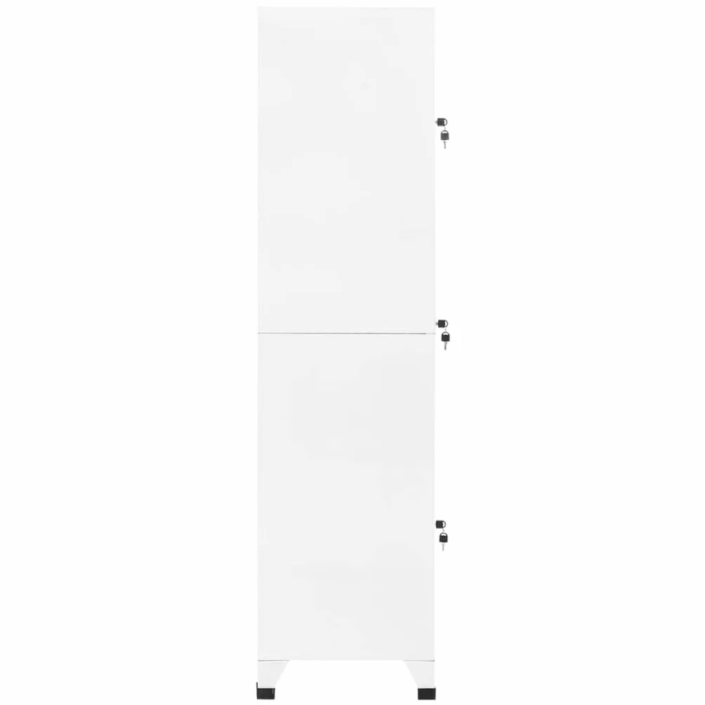 vidaXL Taquilla Armario Casillero de Acero Blanco 38x45x180 cm