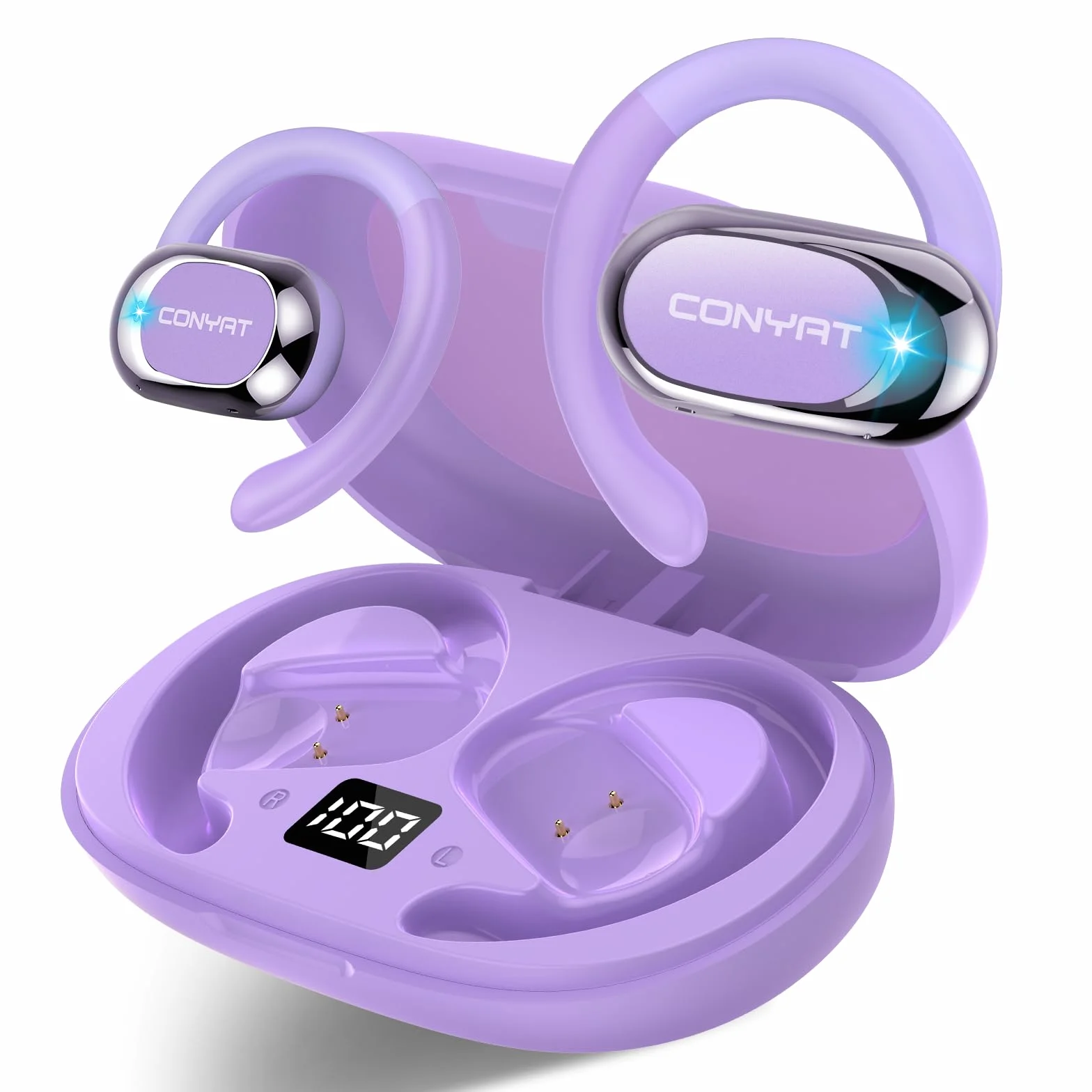 2026 AI Auriculares Traductores de Idiomas, Bluetooth 5.4 Traducción Audífonos de traducción en Tiempo Real 164 Idiomas, Morado