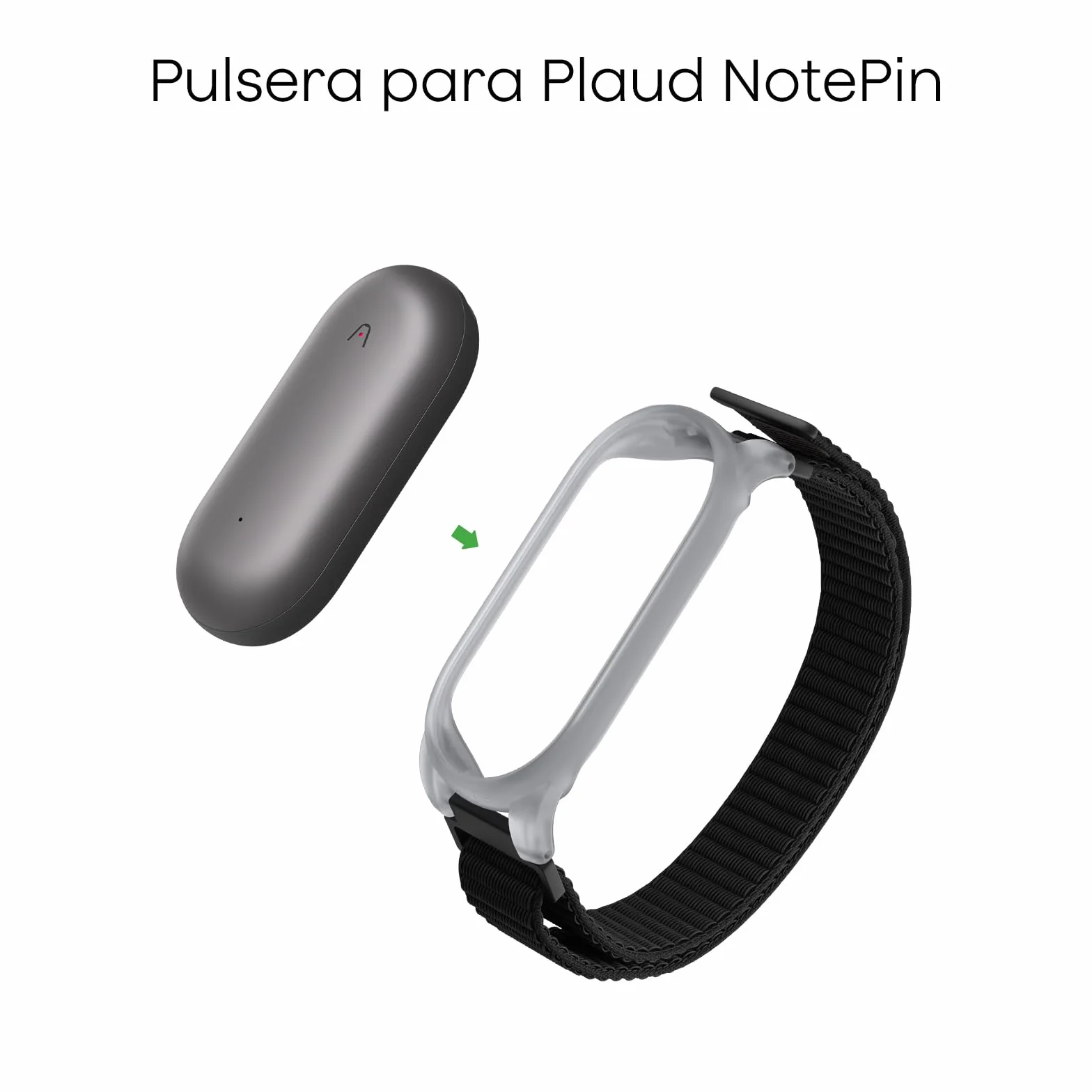 Plaud NotePin Pulsera Ajustable de Nailon Transpirable para Muñeca 18.5-23.5 cm Accesorio Grabadora de Voz IA
