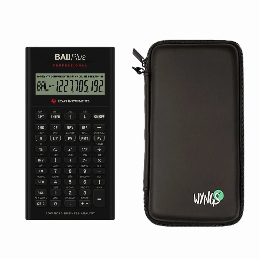 Texas Instruments TI-BA II Plus Professional + Funda Protectora SafeCase + Extensión de garantía