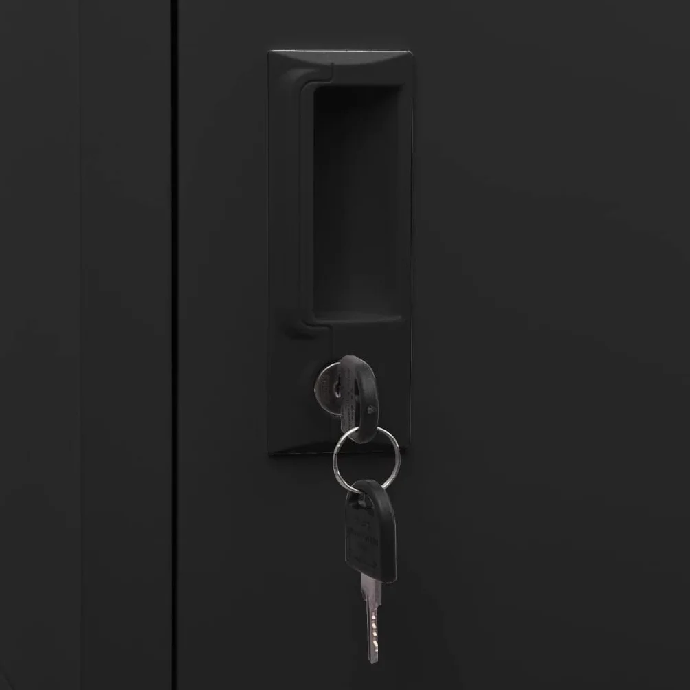 vidaXL Taquilla Armario Acero Negro 38x40x180 cm Almacenamiento