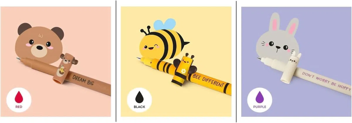 Juego de 15 bolígrafos de gel borrables, bolígrafos con tinta borrable, bolígrafos de gel borrables sin usar hojas, punta de 0,7 mm,
